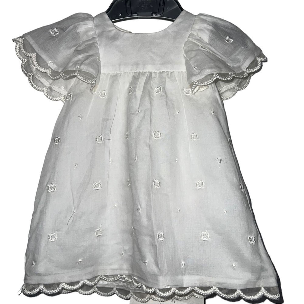 Chloé White Dress with Crystal Accents and Panty